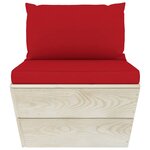 vidaXL Salon de jardin palette 6 Pièces avec coussins bois d'épicéa