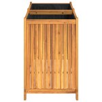 vidaXL Jardinière avec doublure 100x50x75 cm bois massif d'acacia