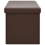 vidaXL Banc de rangement pliable Marron PVC