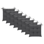 Vidaxl chaises batavia avec coussins 8 pièces bois de teck solide