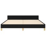 vidaXL Cadre de lit avec tête de lit Noir 180 x 200 cm Tissu