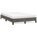 vidaXL Cadre de lit gris foncé 120x190 cm velours