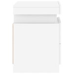 vidaXL Table de chevet avec lumières LED blanc 35x39x55 cm