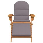 vidaXL Chaise de jardin Adirondack et repose-pieds bois massif acacia