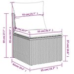 vidaXL Salon de jardin avec coussins 6 Pièces beige résine tressée