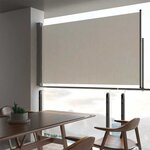 vidaXL Auvent latéral rétractable de patio 140 x 300 cm Blanc cassé