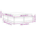 vidaXL Lit avec matelas cire marron 160x200 cm bois de pin massif