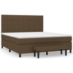 vidaXL Sommier à lattes de lit avec matelas Marron foncé 180x200 cm