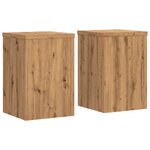 vidaXL Supports pour plantes 2 Pièces chêne artisanal bois d'ingénierie