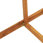 vidaXL Table de jardin pliante demi-ronde 78x46x75 cm en bois massif d'acacia