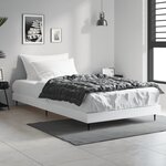 vidaXL Cadre de lit blanc 90x190 cm bois d'ingénierie