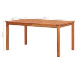 vidaXL Table de jardin 150x90x74 cm Bois d'acacia massif