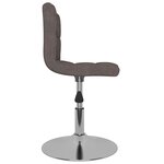 vidaXL Chaises pivotantes à manger lot de 2 taupe tissu