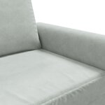 vidaXL Canapé à 2 places Gris clair 140 cm Velours