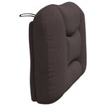 vidaXL Coussin de tête de lit marron foncé 90 cm tissu
