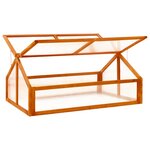 vidaXL Serre Marron 114x80x50 cm Bois de sapin