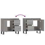 vidaXL Armoire de bain sonoma gris 65x33x60 cm bois d'ingénierie