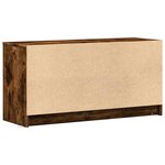 vidaXL Meuble TV avec LED chêne fumé 100x34x50 cm bois d'ingénierie