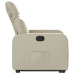 vidaXL Fauteuil inclinable Crème Similicuir