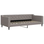 vidaXL Lit de jour avec gigogne et tiroirs taupe 90x200 cm tissu