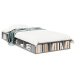 vidaXL Cadre de lit sonoma gris 100x200 cm bois d'ingénierie