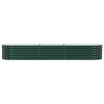 Bac surélevé vidaXL Jardin Vert 320x80x44 cm Acier galva