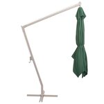 vidaXL Parasol 300 x 300 cm Poteau en Aluminium Vert