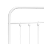 vidaXL Cadre de lit métal avec tête de lit blanc 193x203 cm