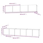 vidaXL Ensemble de meubles TV 5 Pièces Sonoma gris Bois d'ingénierie