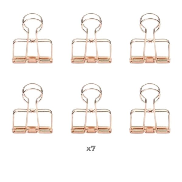 42 pinces double-clip cuivrées 4 cm
