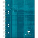 Cahier spirales clairefontaine bind'o block a5+ 16 x 21 cm perforé - petits carreaux - 180 pages