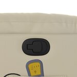 vidaXL Fauteuil inclinable de massage Crème Similicuir