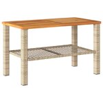 vidaXL Salon de jardin avec coussins 4 Pièces beige résine tressée
