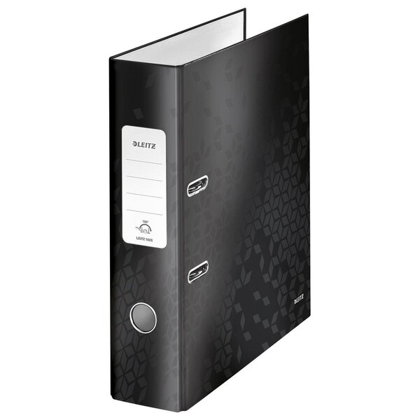 Classeur à levier WOW 180° A4 plastifié, Dos 80 mm Capacité 600 feuilles -Noir
