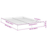 vidaXL Cadre de lit sans matelas chêne marron 120x190 cm