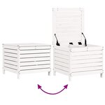 vidaXL Salon de jardin 7 Pièces blanc bois de pin massif