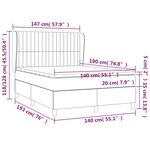 vidaXL Sommier à lattes de lit avec matelas Rose 140x190 cm Velours