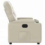 vidaXL Fauteuil inclinable électrique Crème Similicuir