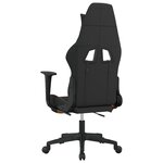 vidaXL Chaise de jeu avec repose-pied Noir et orange Tissu