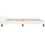 vidaXL Cadre de lit avec tête de lit Blanc 200x200 cm Similicuir