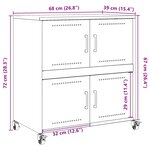 vidaXL Buffet anthracite 68 5x39x72 cm acier laminé à froid