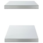 vidaXL Étagères murales 2 Pièces 100x30x3 cm argenté acier inoxydable