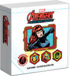 Pièce de monnaie en argent 2 dollars g 31.1 (1 oz) millésime marvel avengers black widow