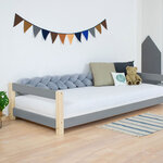 Lit enfant KIDDY 90 x 190 gris et naturel