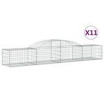 vidaXL Paniers à gabions arqués 11 Pièces 300x50x40/60 cm fer galvanisé