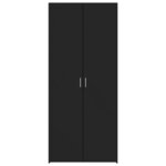 vidaXL Buffet haut noir 70x42 5x185 cm bois d'ingénierie