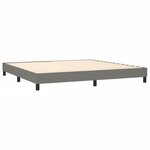vidaXL Sommier à lattes de lit avec matelas Gris foncé 200x200cm Tissu
