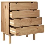 vidaXL Commode OTTA 76 5x39 5x90 cm Bois de pin massif