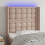 vidaXL Tête de lit à LED Cappuccino 93x16x118/128 cm Similicuir