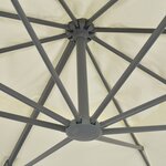 vidaXL Parasol de jardin en porte-à-faux et poteau en aluminium sable